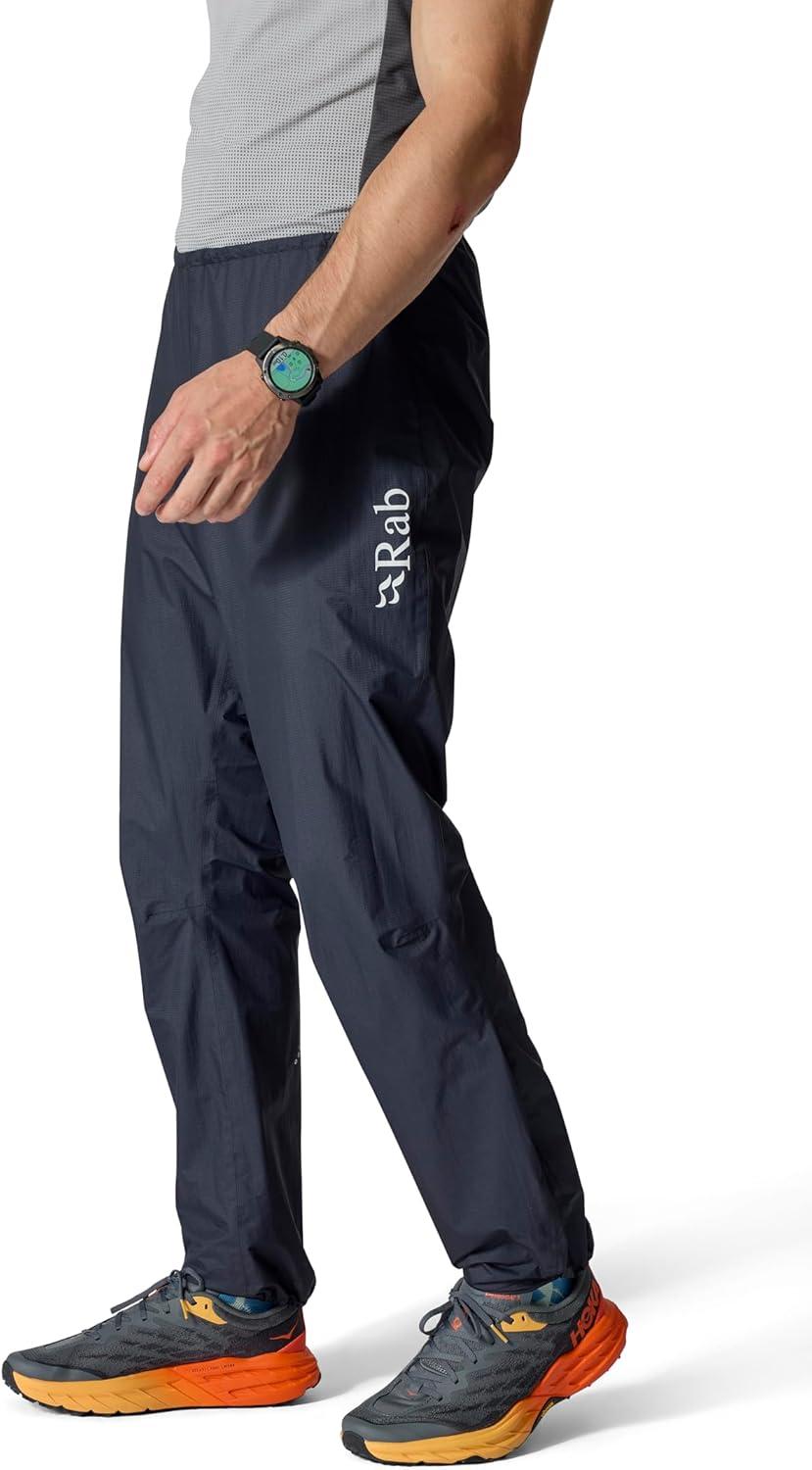 imageRab Mens Phantom Pants Ultralight Waterproof Breathable Rain Pants for Trail Running amp HikingEbonyEbony
