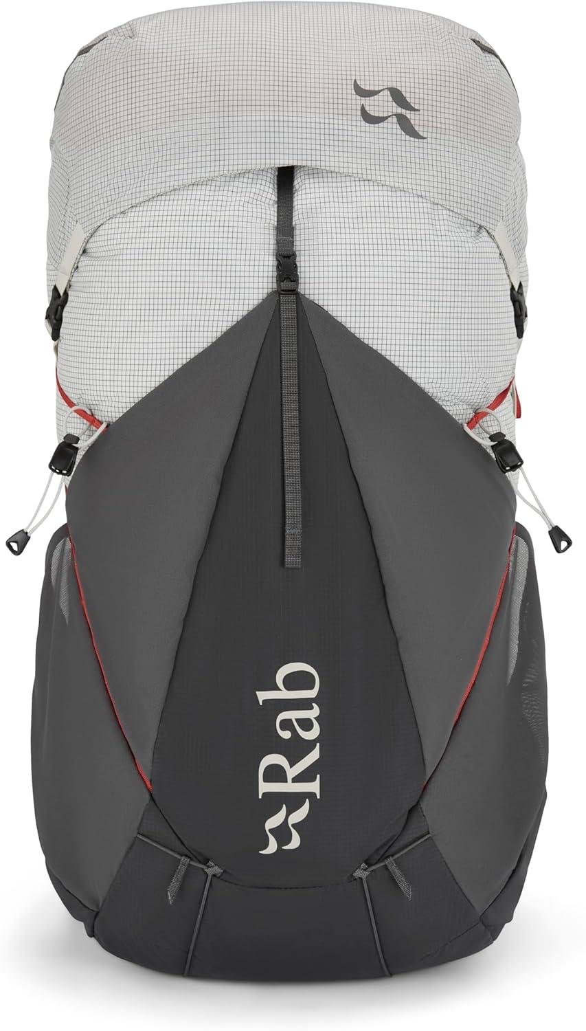 imageRab Muon Hiking Pack Lightweight Durable Backpack for Hiking Trekking amp Backpacking Black 40Liter Back Length MediumPewterGraphene