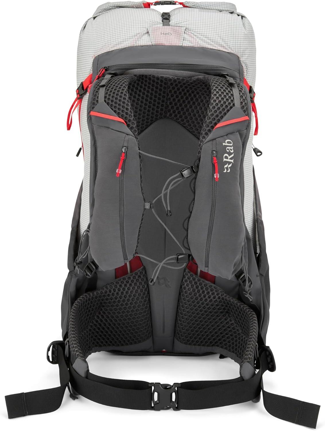 imageRab Muon Hiking Pack Lightweight Durable Backpack for Hiking Trekking amp Backpacking Black 40Liter Back Length MediumPewterGraphene