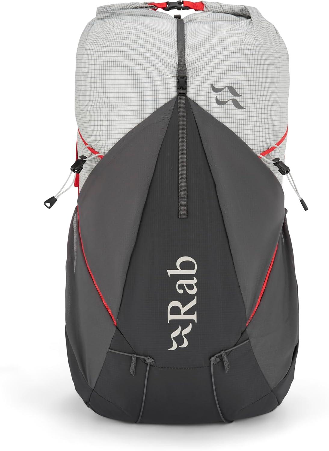 imageRab Muon Hiking Pack Lightweight Durable Backpack for Hiking Trekking amp Backpacking Black 40Liter Back Length MediumPewterGraphene