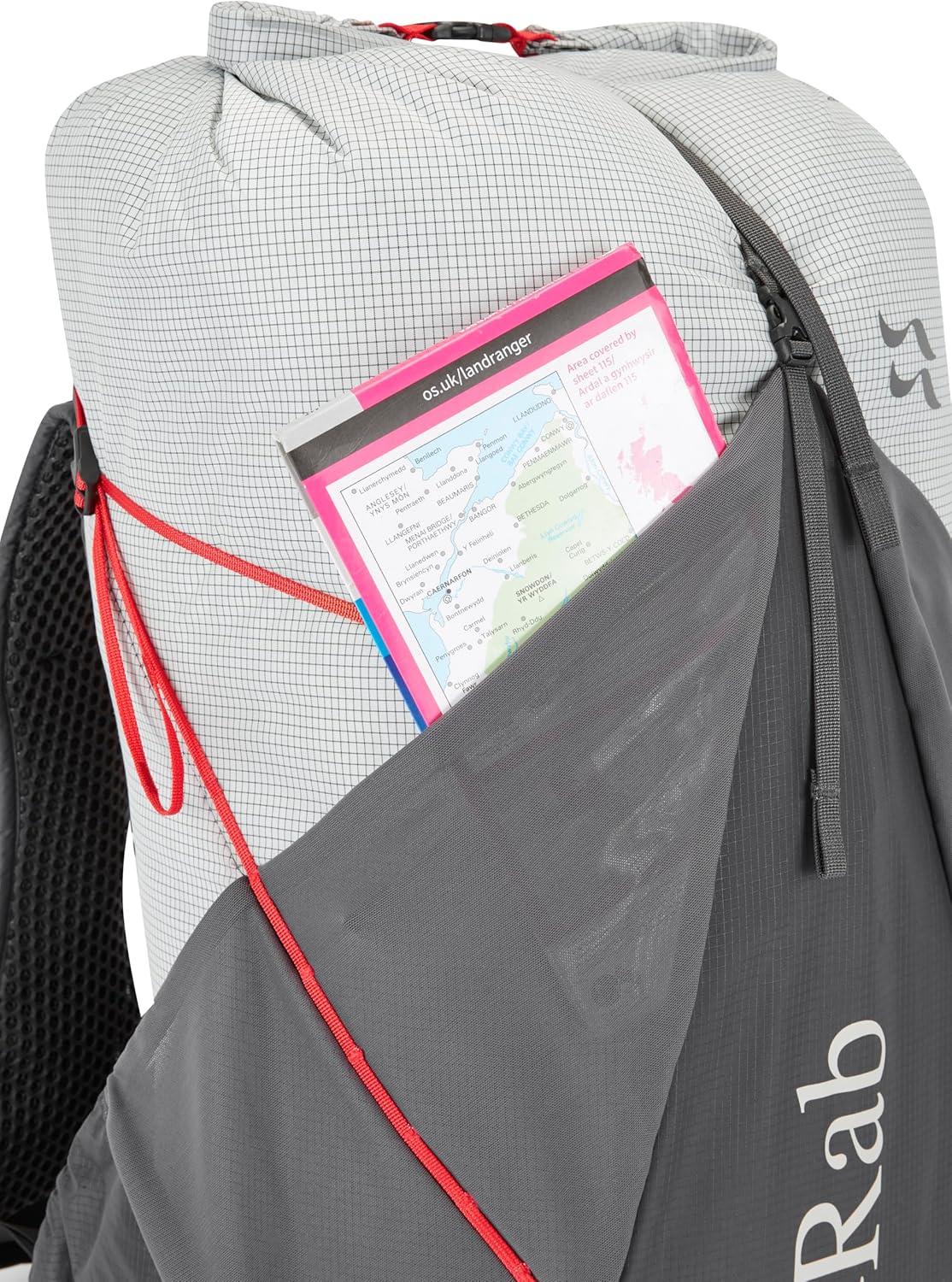 imageRab Muon Hiking Pack Lightweight Durable Backpack for Hiking Trekking amp Backpacking Black 40Liter Back Length MediumPewterGraphene