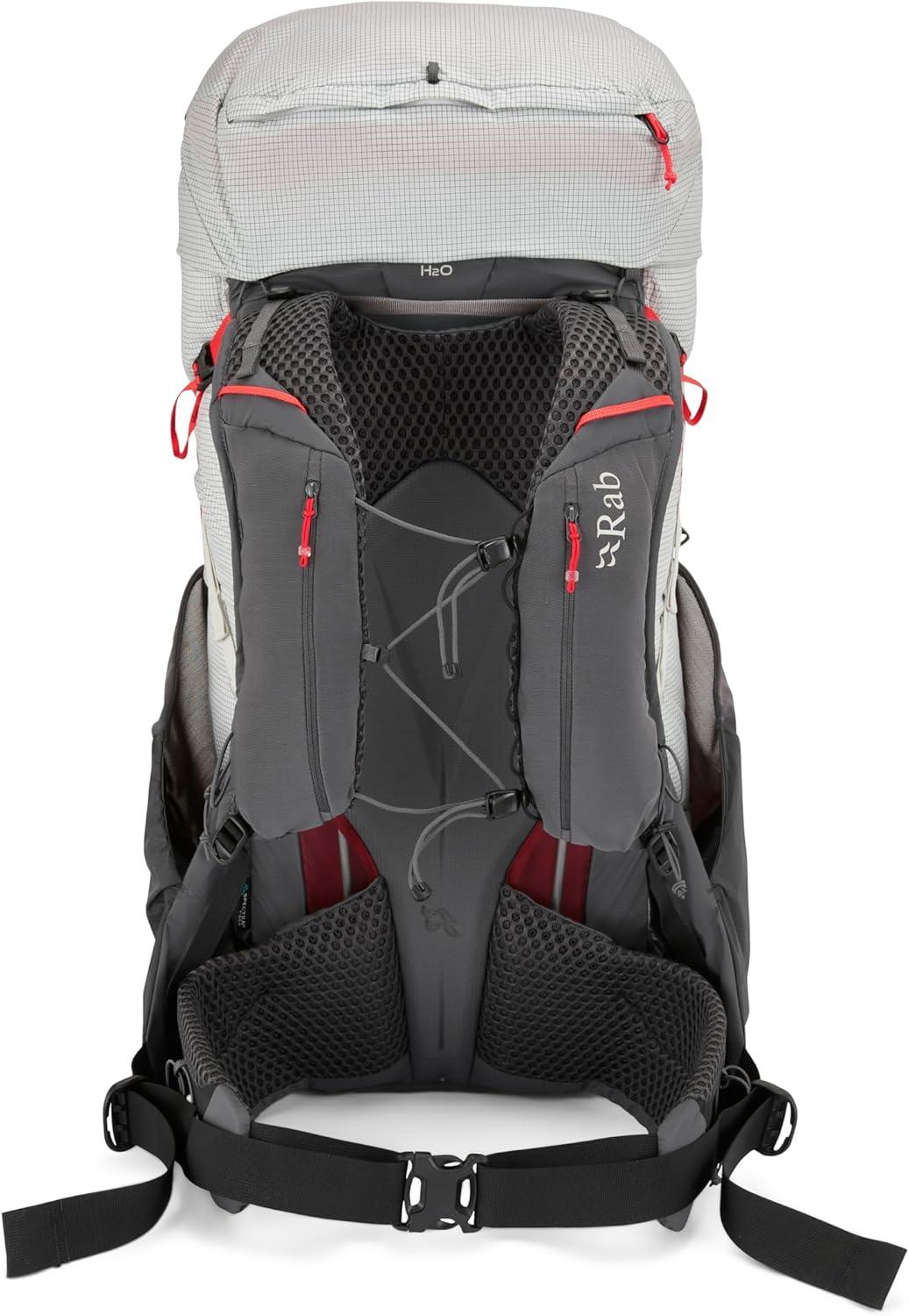 imageRab Muon Hiking Pack Lightweight Durable Backpack for Hiking Trekking amp Backpacking Black 40Liter Back Length MediumPewterGraphene