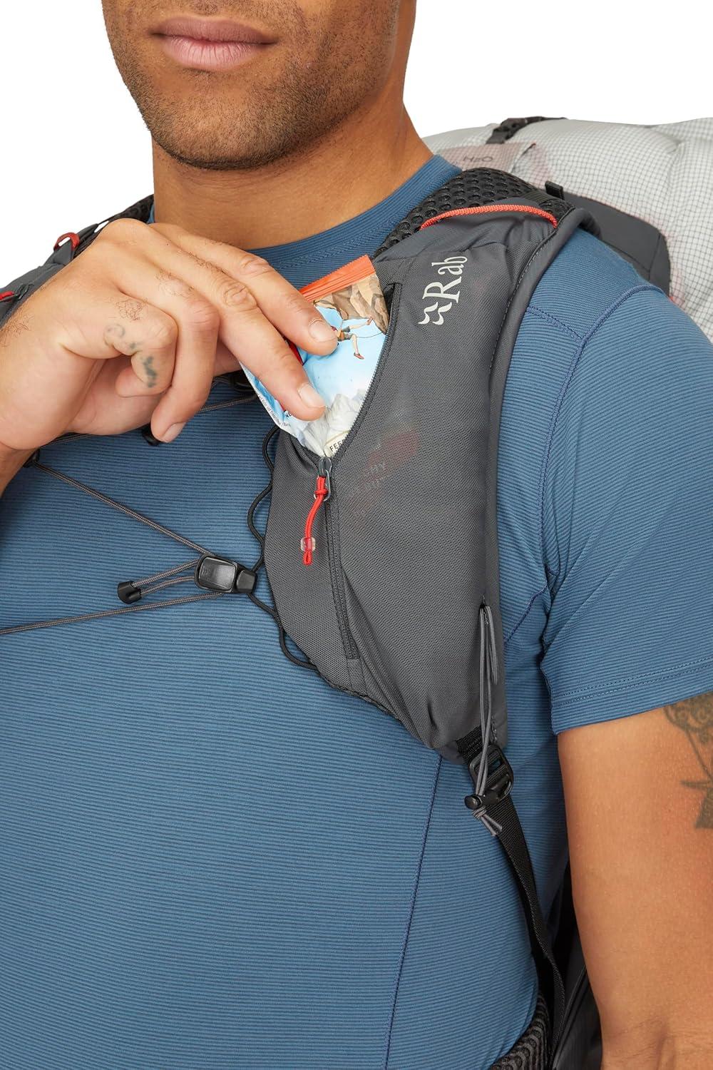 imageRab Muon Hiking Pack Lightweight Durable Backpack for Hiking Trekking amp Backpacking Black 40Liter Back Length MediumPewterGraphene