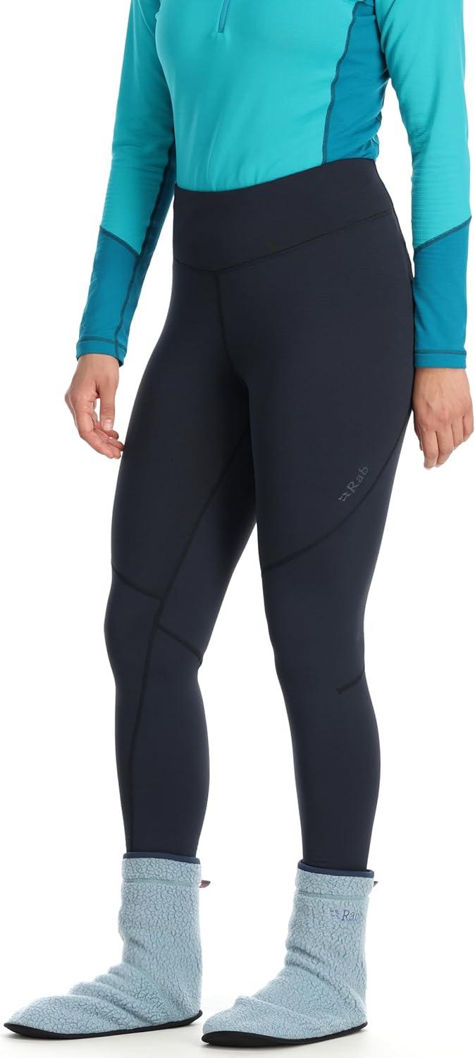 imageRab Womens Conduit Tights Warm Fleece Baselayer Pants for Climbing amp SkiingBeluga