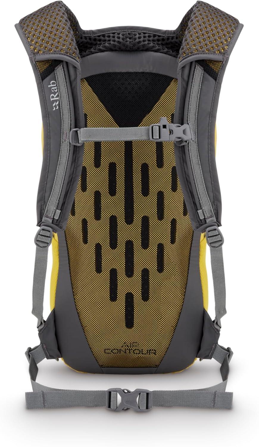 imageRab Tygen Backpack Lightweight Breathable Daypack for Travel Hiking amp Commuting Black 12Liter Back Length MediumDark Pollen