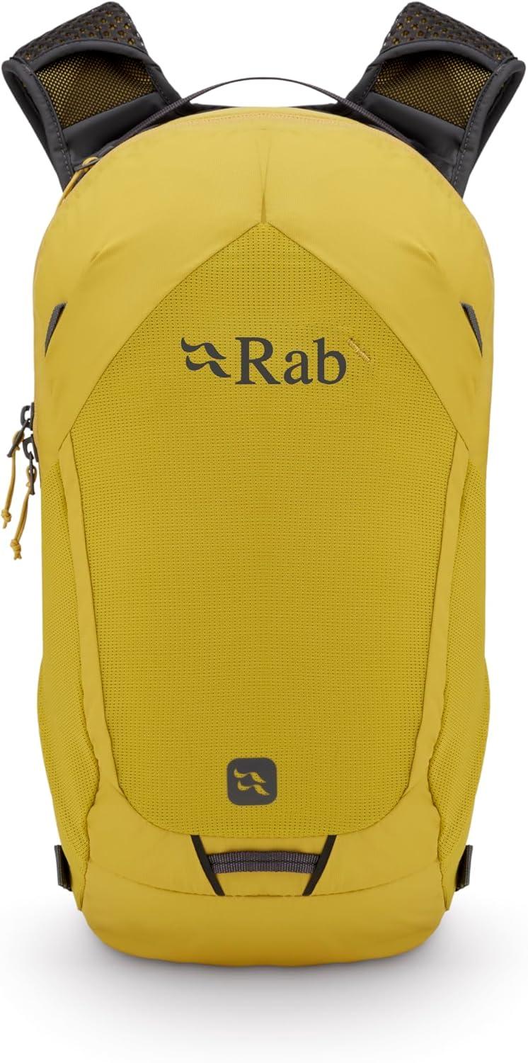 imageRab Tygen Backpack Lightweight Breathable Daypack for Travel Hiking amp Commuting Black 12Liter Back Length MediumDark Pollen