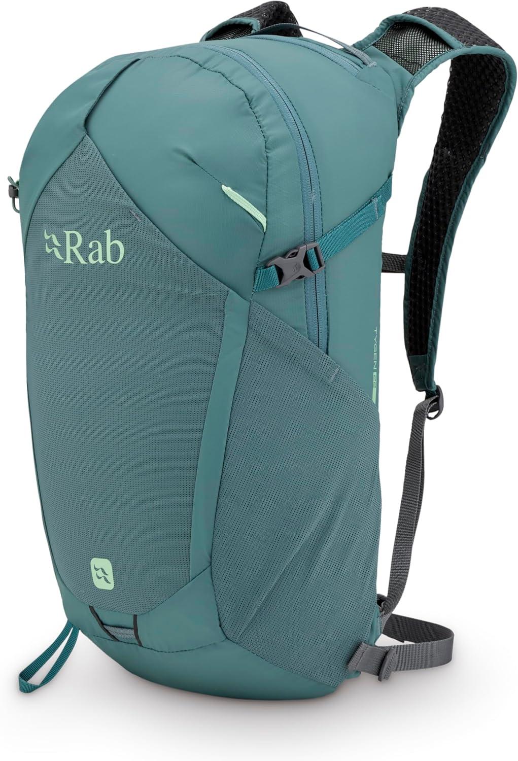 imageRab Tygen Backpack Lightweight Breathable Daypack for Travel Hiking amp Commuting Black 12Liter Back Length MediumSage