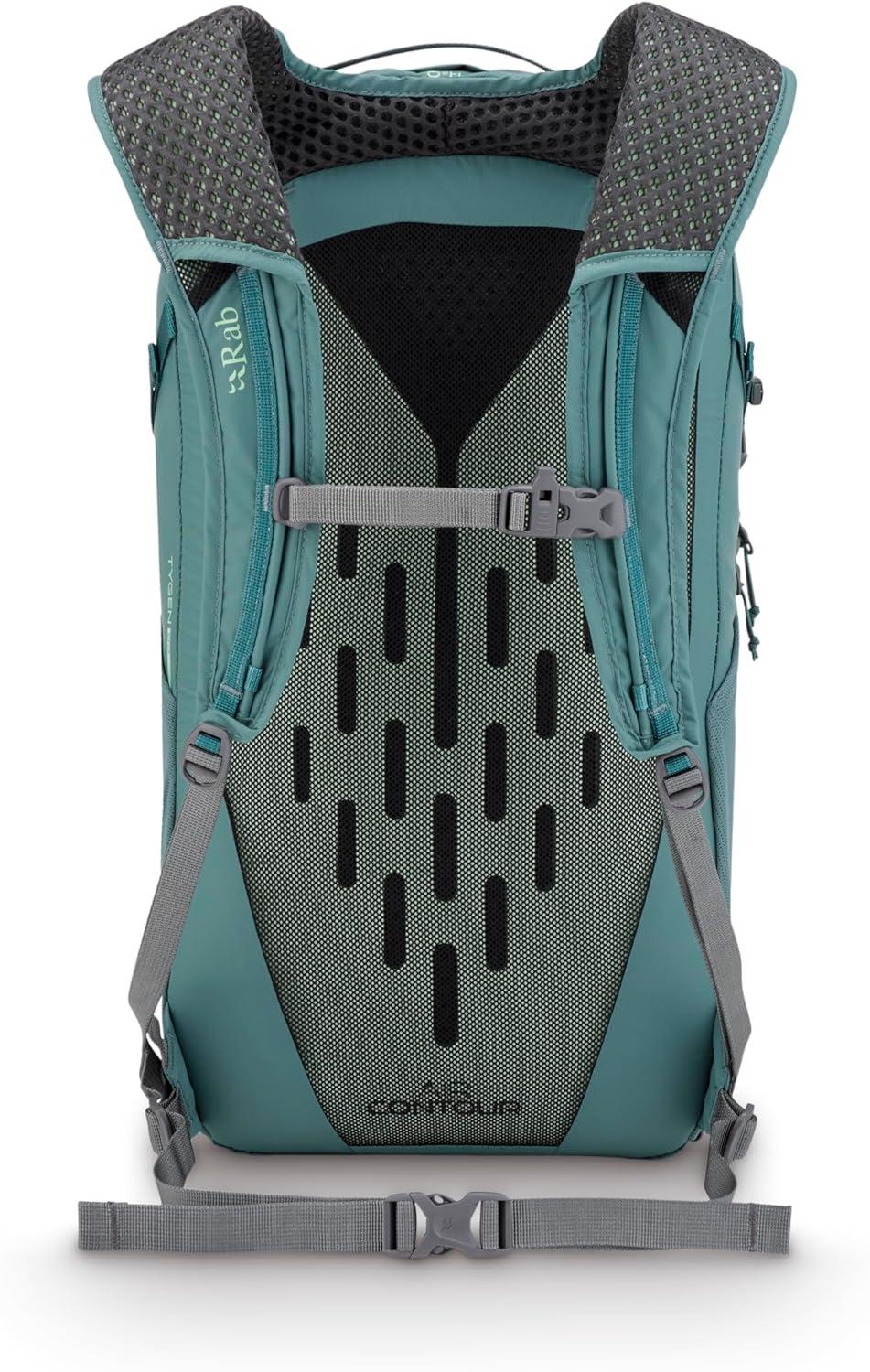 imageRab Tygen Backpack Lightweight Breathable Daypack for Travel Hiking amp Commuting Black 12Liter Back Length MediumSage