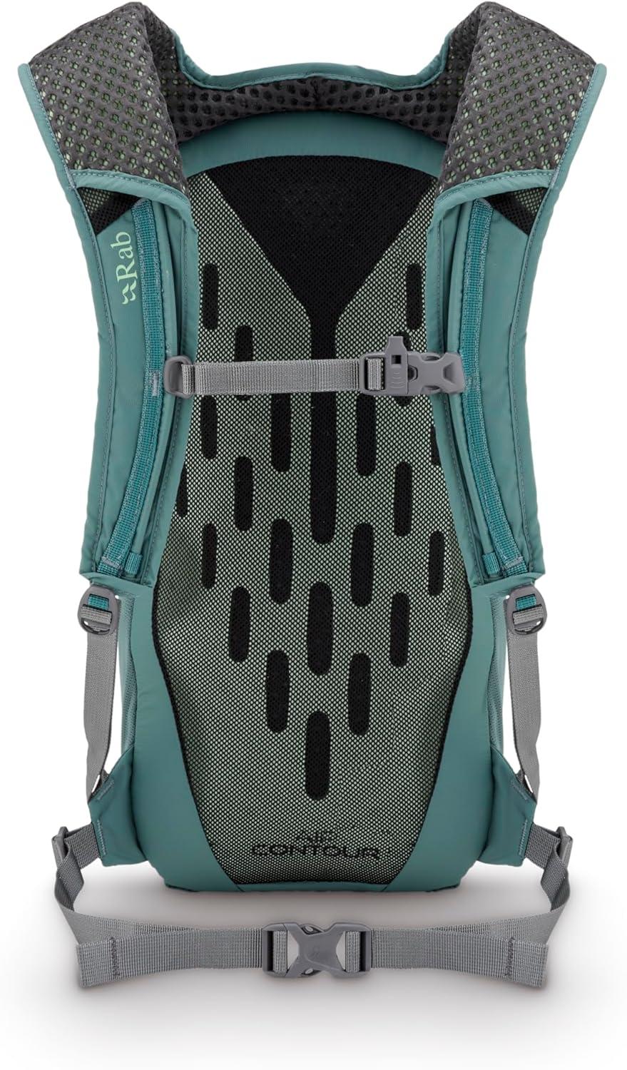 imageRab Tygen Backpack Lightweight Breathable Daypack for Travel Hiking amp Commuting Black 12Liter Back Length MediumSage