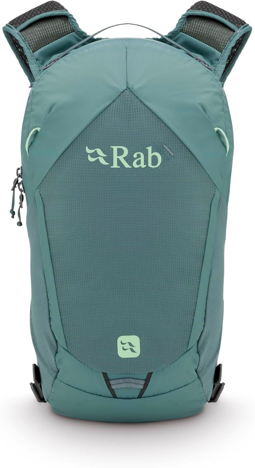 imageRab Tygen Backpack Lightweight Breathable Daypack for Travel Hiking amp Commuting Black 12Liter Back Length MediumSage