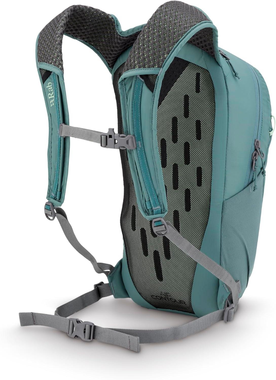 imageRab Tygen Backpack Lightweight Breathable Daypack for Travel Hiking amp Commuting Black 12Liter Back Length MediumSage