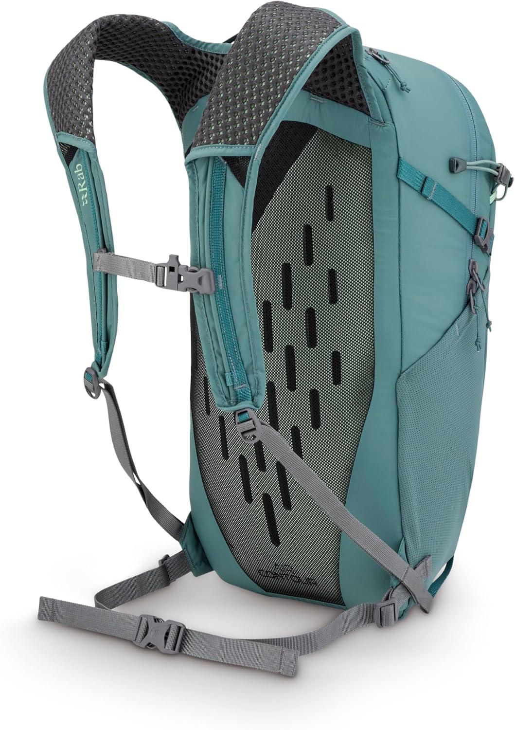 imageRab Tygen Backpack Lightweight Breathable Daypack for Travel Hiking amp Commuting Black 12Liter Back Length MediumSage