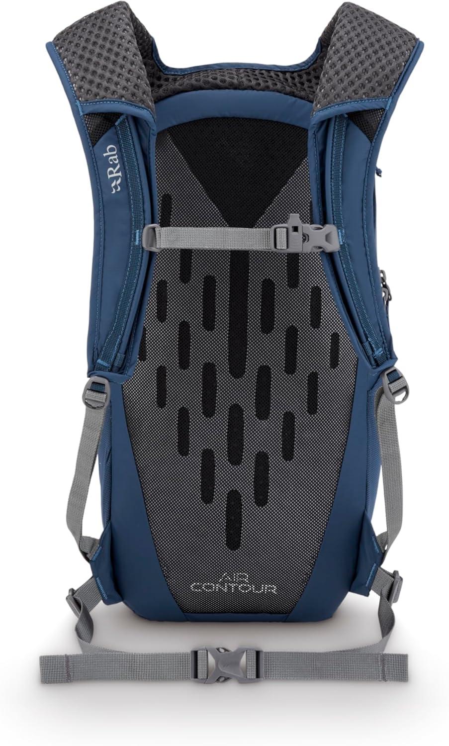 imageRab Tygen Backpack Lightweight Breathable Daypack for Travel Hiking amp Commuting Black 12Liter Back Length MediumTempest Blue