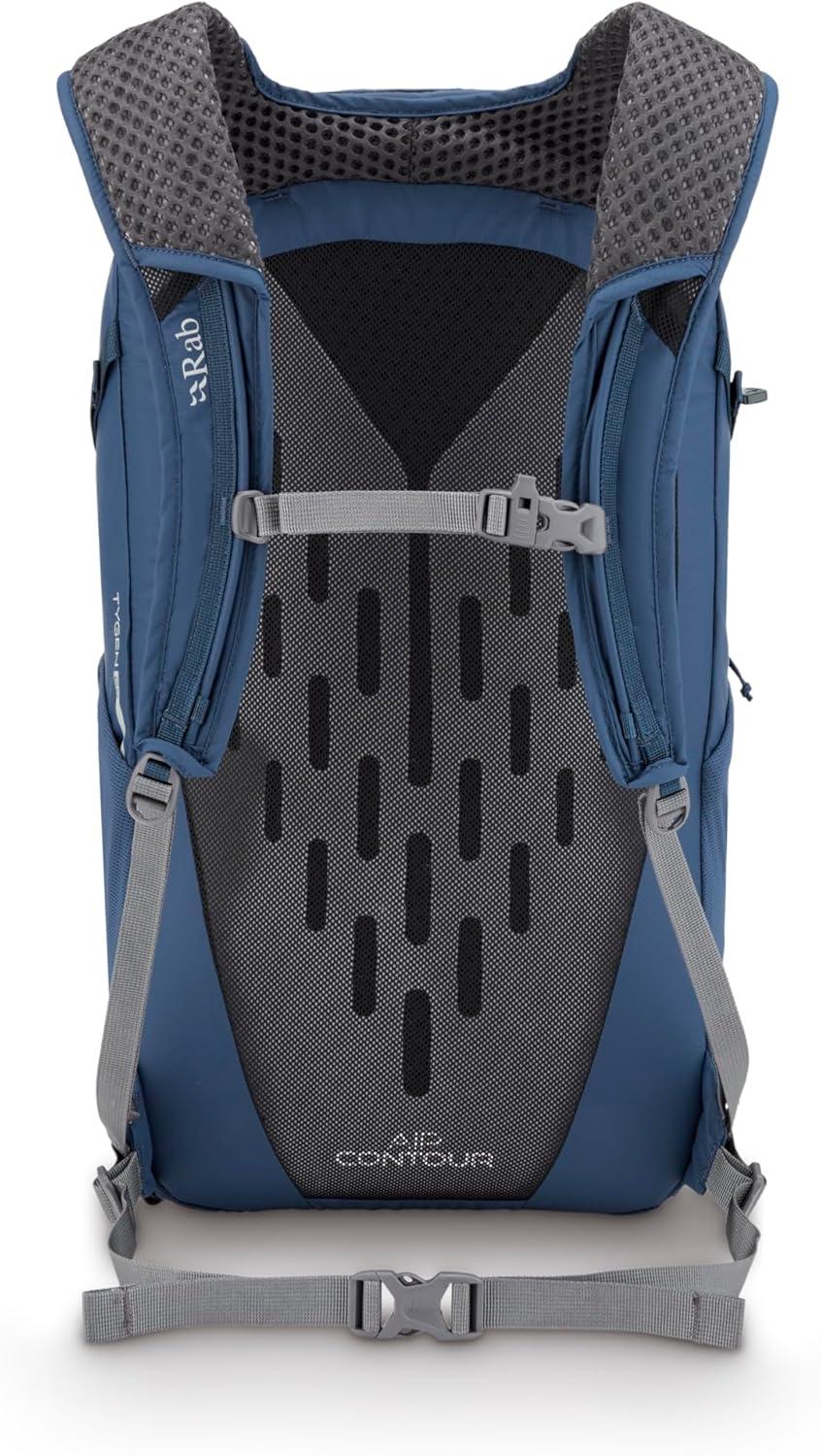 imageRab Tygen Backpack Lightweight Breathable Daypack for Travel Hiking amp Commuting Black 12Liter Back Length MediumTempest Blue