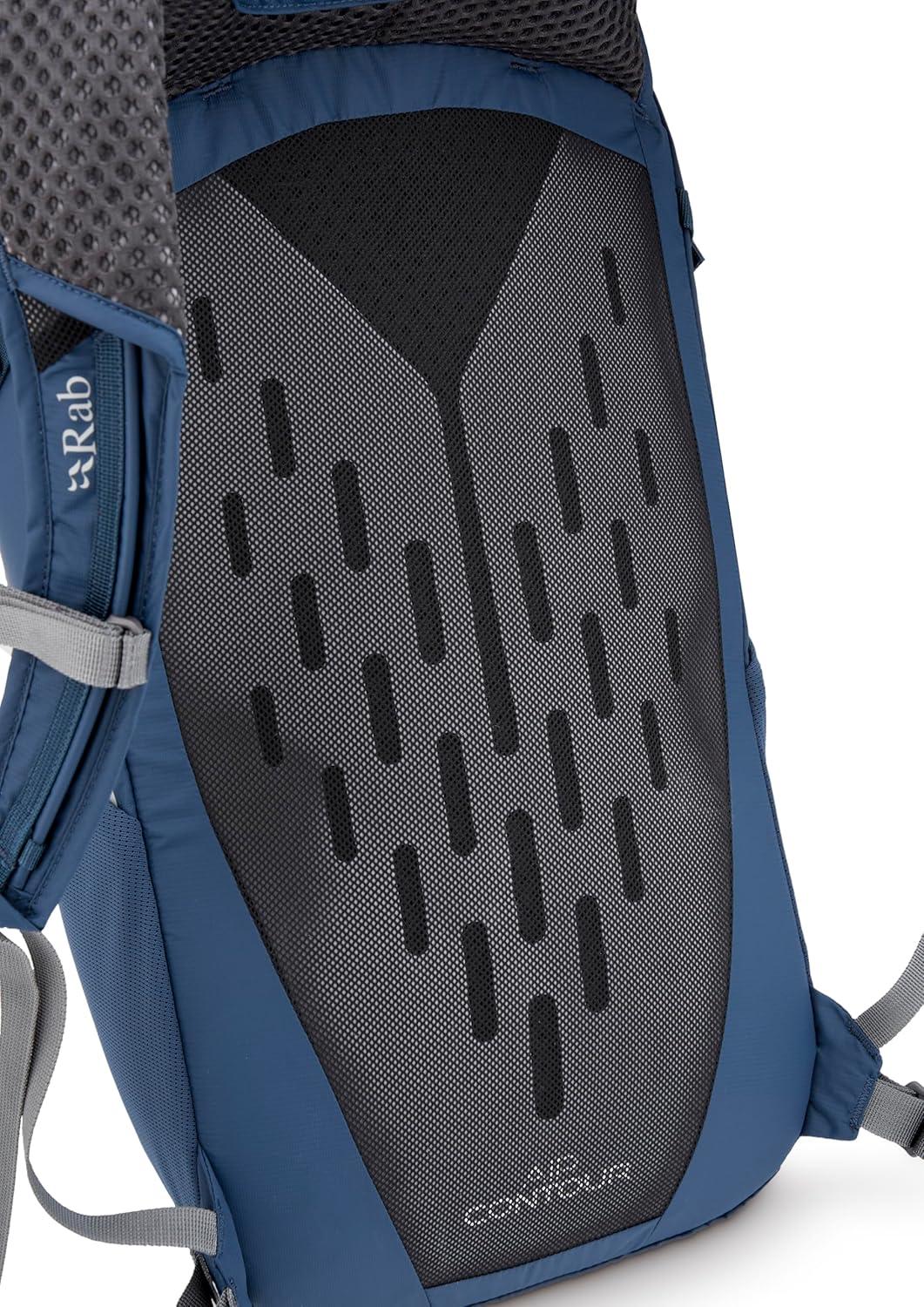 imageRab Tygen Backpack Lightweight Breathable Daypack for Travel Hiking amp Commuting Black 12Liter Back Length MediumTempest Blue