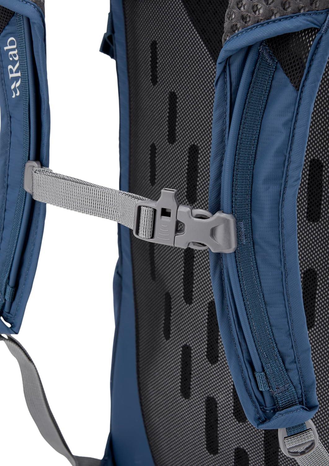 imageRab Tygen Backpack Lightweight Breathable Daypack for Travel Hiking amp Commuting Black 12Liter Back Length MediumTempest Blue