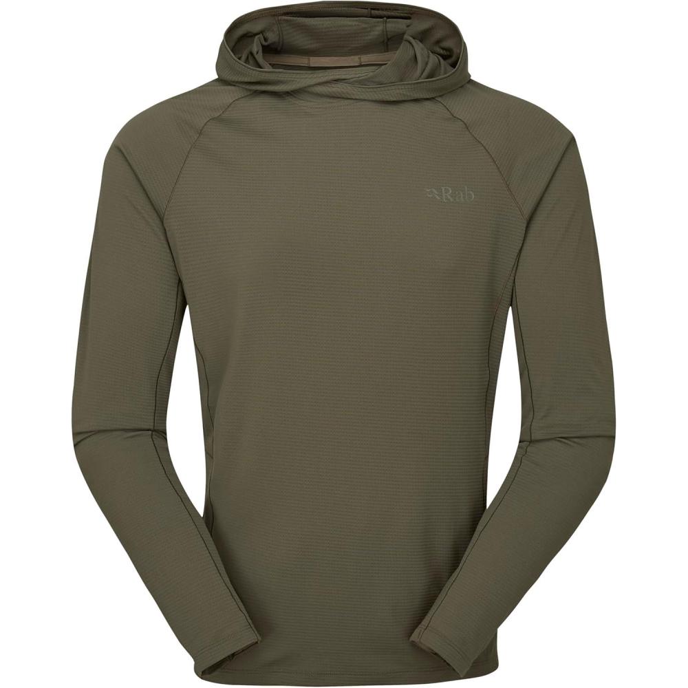 imageRab Mens Sonic Hoody Lightweight Breathable Baselayer Shirt for Hiking amp Trail RunningLight KhakiLight Khaki