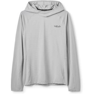 Rab Men’s Sonic Hoody – Lightweight Breathable Baselayer Shirt for Hiking & Trail Running(Light Zinc)
