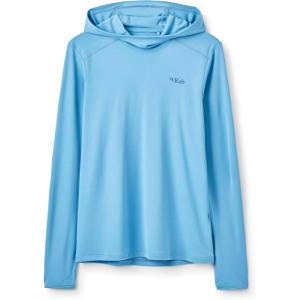Rab Women’s Force Hoody – Lightweight Long-Sleeve Hooded Baselayer Shirt for Hiking, Climbing, & Trail Running(Bluebird)