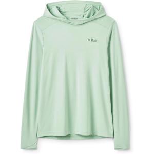 Rab Women’s Force Hoody – Lightweight Long-Sleeve Hooded Baselayer Shirt for Hiking, Climbing, & Trail Running(Fig Green)