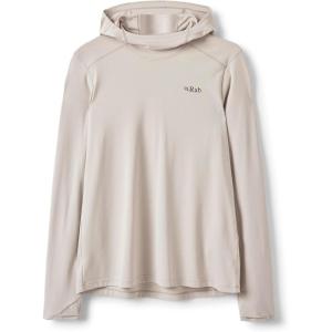 Rab Women’s Force Hoody – Lightweight Long-Sleeve Hooded Baselayer Shirt for Hiking, Climbing, & Trail Running(Pebble)
