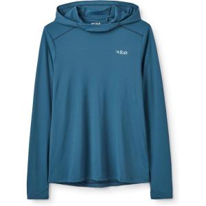 Rab Women’s Force Hoody – Lightweight Long-Sleeve Hooded Baselayer Shirt for Hiking, Climbing, & Trail Running(Tempest Blue)