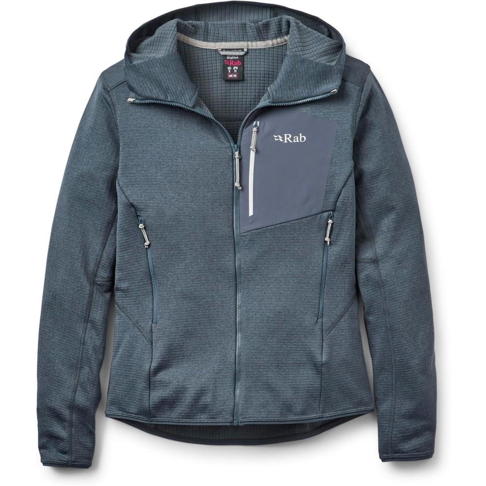 imageRab Womens Ascendor Hoody  FullZip Fleece Coat for Climbing Skiing amp MountaineeringSteel