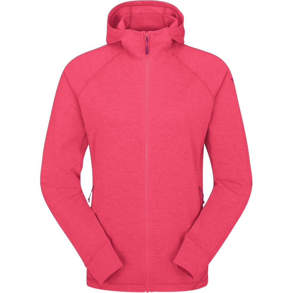 imageRab Womens Nexus Hoody  FullZip Lightweight Fleece Jacket for Hiking amp ClimbingWatermelon