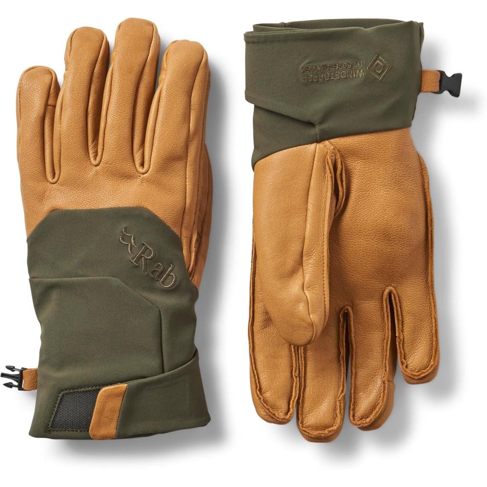 imageRab Khroma Tour Windstopper Gloves  GTX Windproof GoreTex Ski Touring GloveArmy