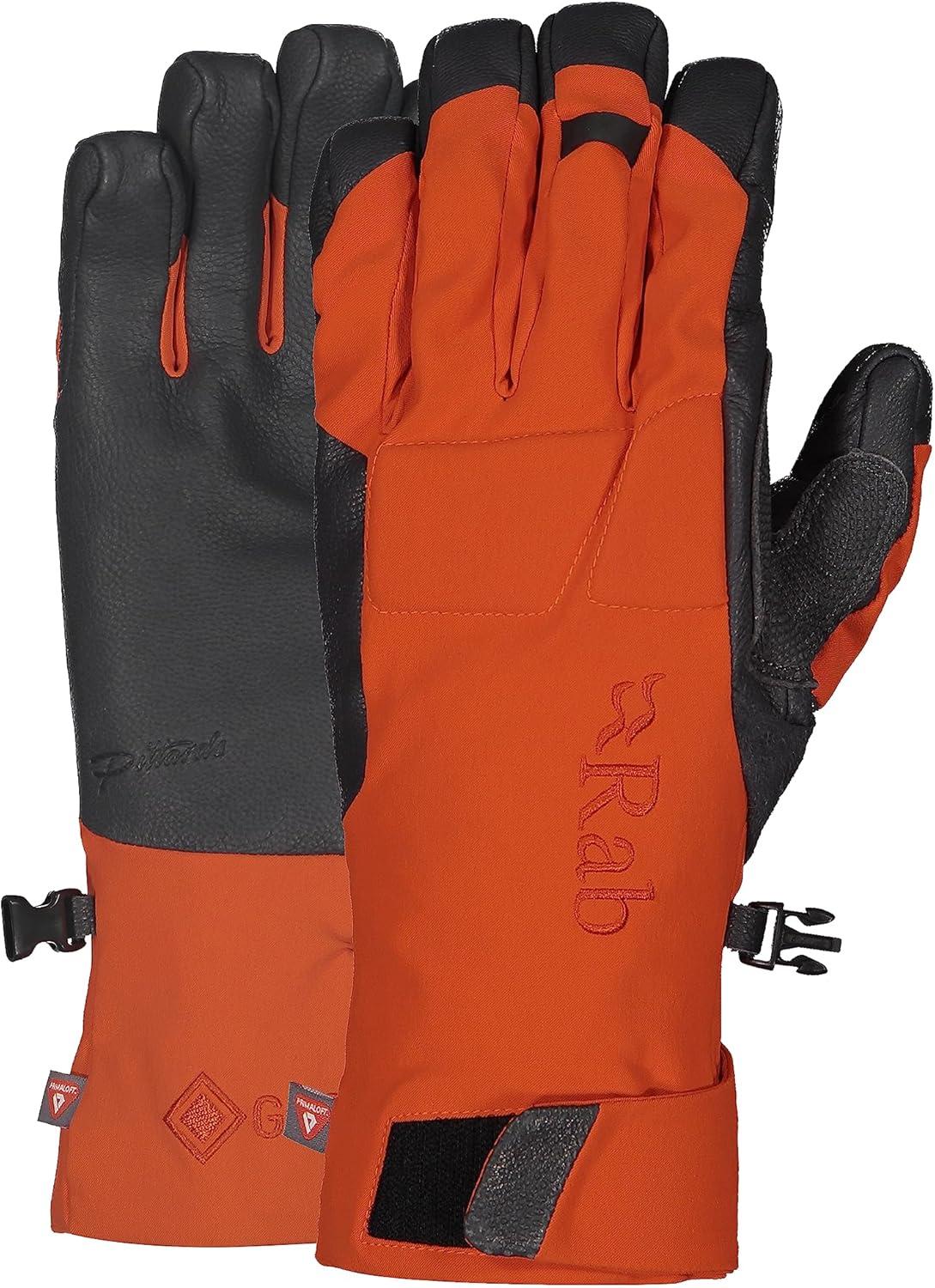 imageRab Fulcrum GTX Waterproof Breathable GORETEX Leather Gloves for Climbing amp MountaineeringFirecracker