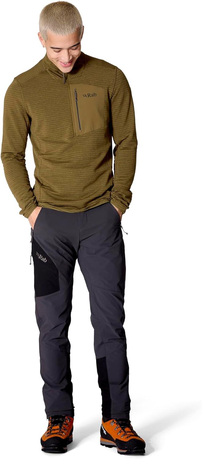 imageRab Mens Ascendor Light PullOn HalfZip Fleece for Climbing Skiing amp MountaineeringOak