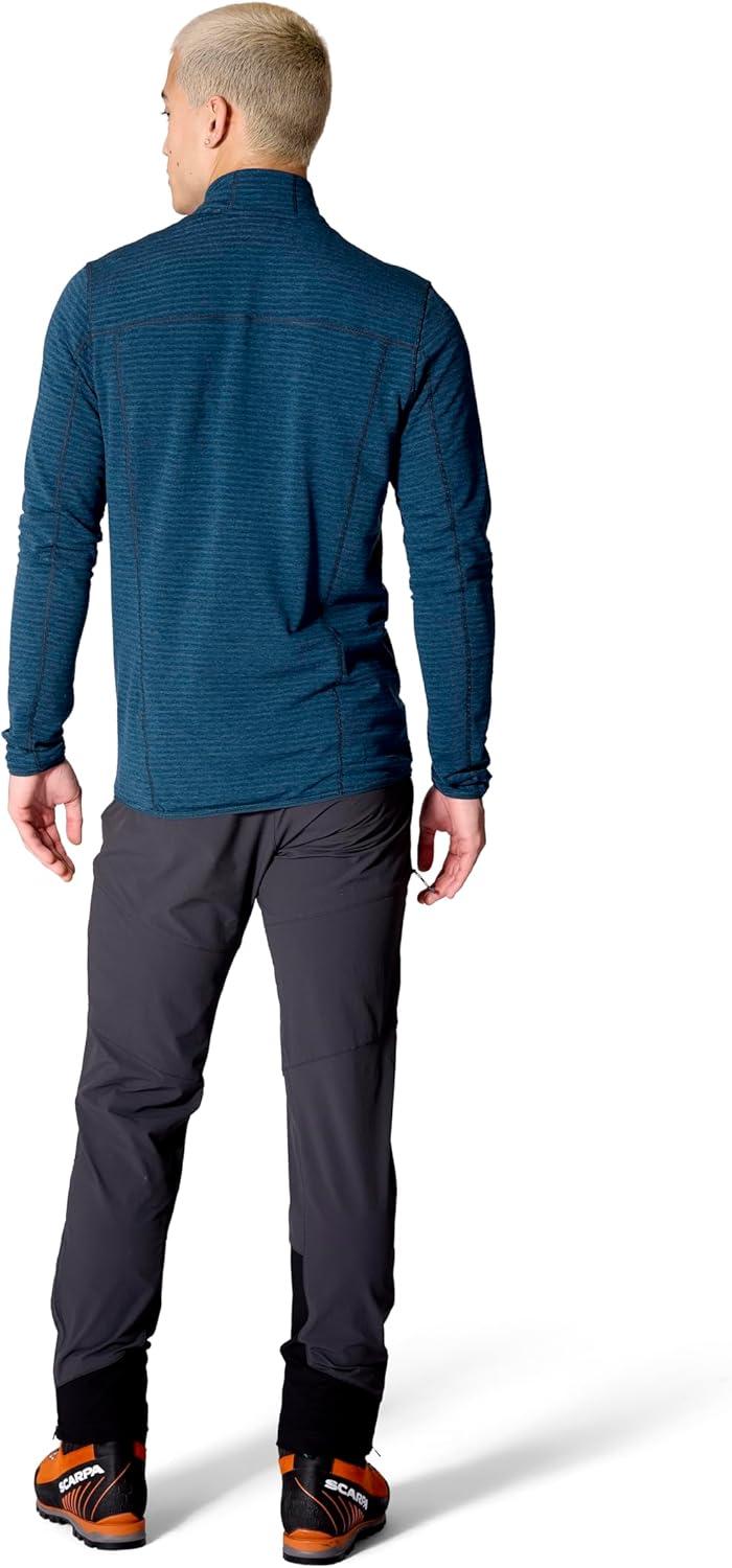 imageRab Mens Ascendor Light PullOn HalfZip Fleece for Climbing Skiing amp MountaineeringTempest Blue