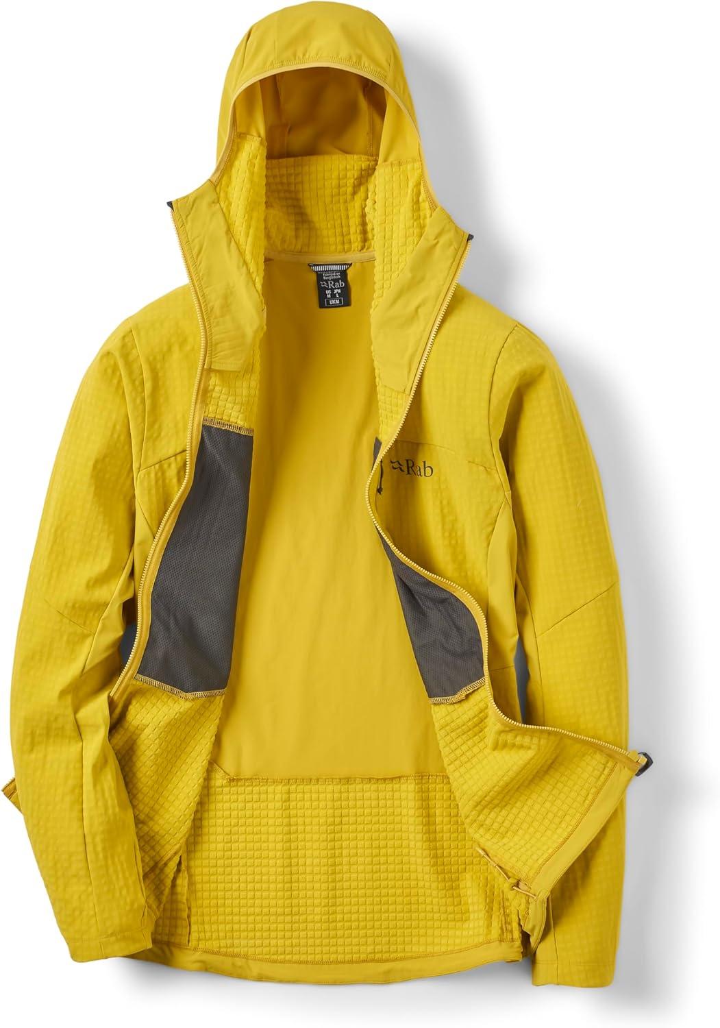 imageRab Mens Ascendor Pro Hoody Fleece Jacket for Climbing Skiing amp MountaineeringDark Pollen