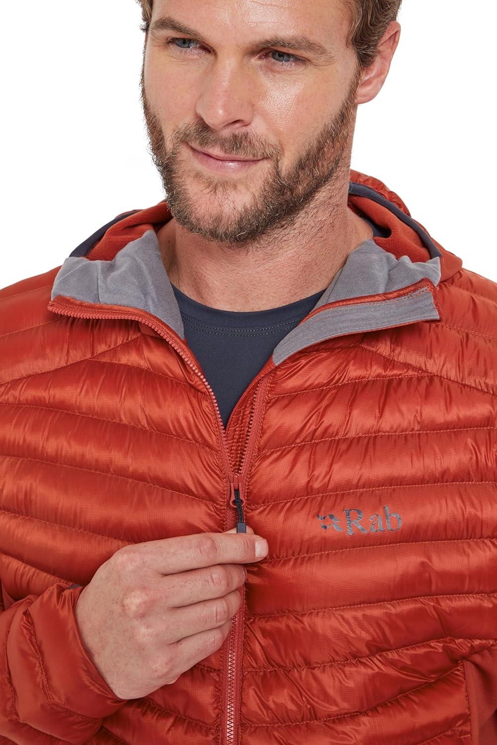 imageRab Mens Cirrus Flex Hoodie Jacket Lightweight Insulated Puffer Coat for HikingTuscan Red