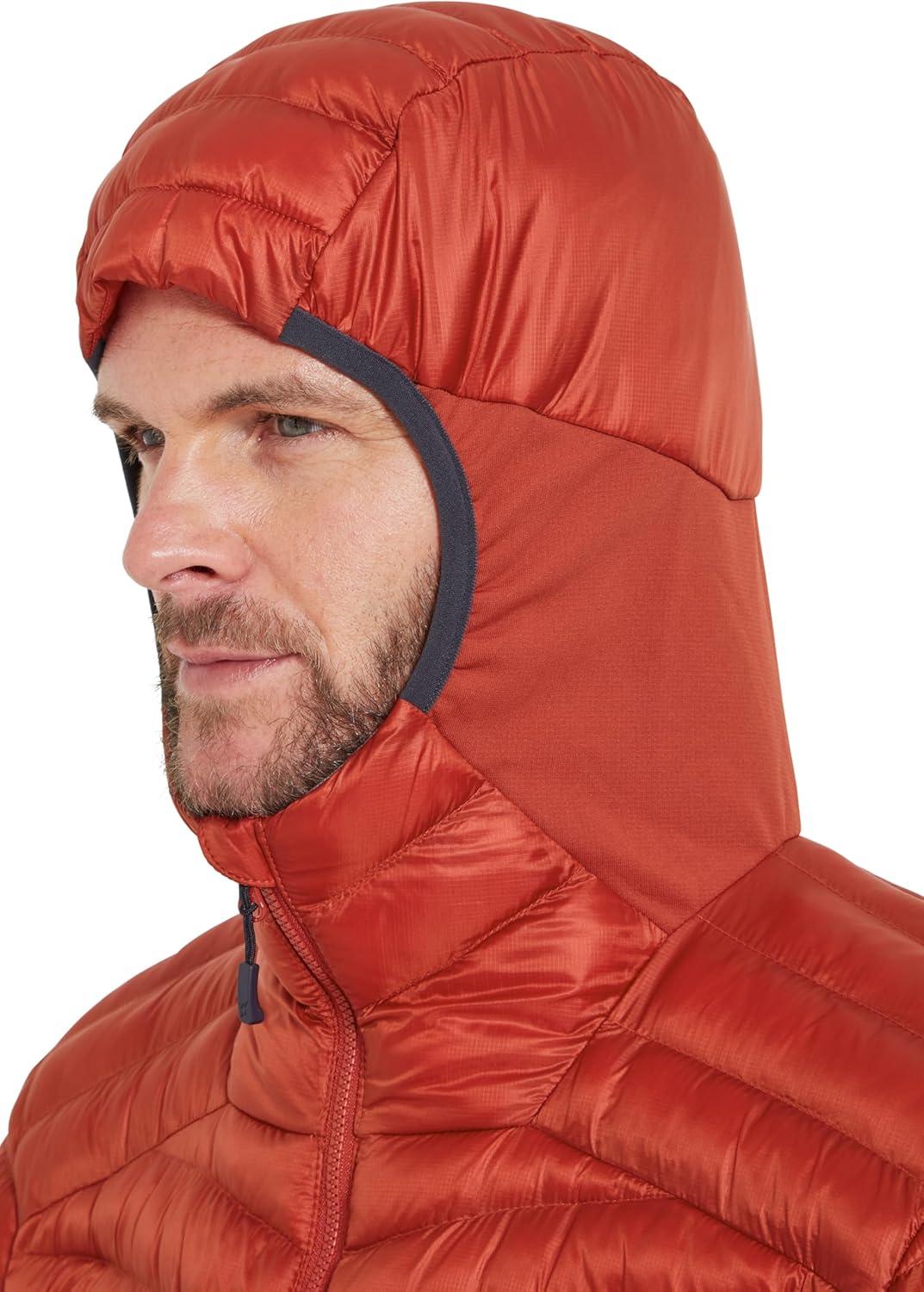 imageRab Mens Cirrus Flex Hoodie Jacket Lightweight Insulated Puffer Coat for HikingTuscan Red