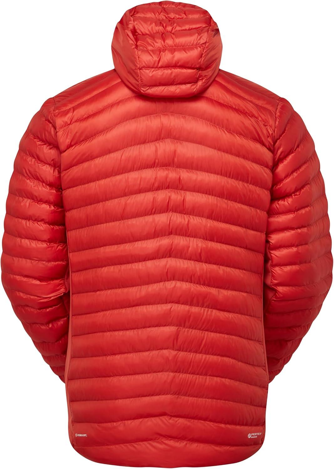 imageRab Mens Cirrus Flex Hoodie Jacket Lightweight Insulated Puffer Coat for HikingTuscan Red