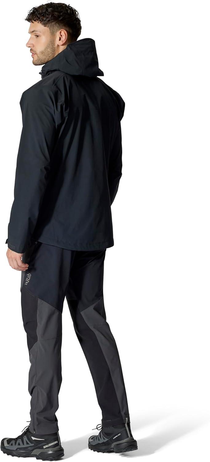 imageRab Mens Firewall Jacket Lightweight Waterproof Hooded Coat for Climbing amp HikingBlack