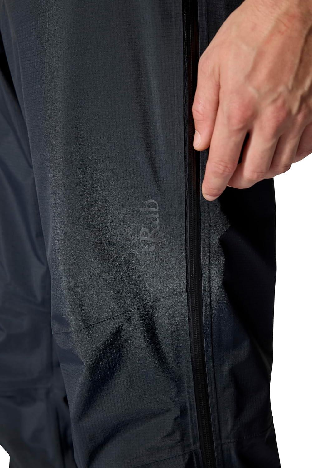 imageRab Mens Firewall Mountain Pants Waterproof Breathable Shell Pants for Hiking amp ClimbingBlack