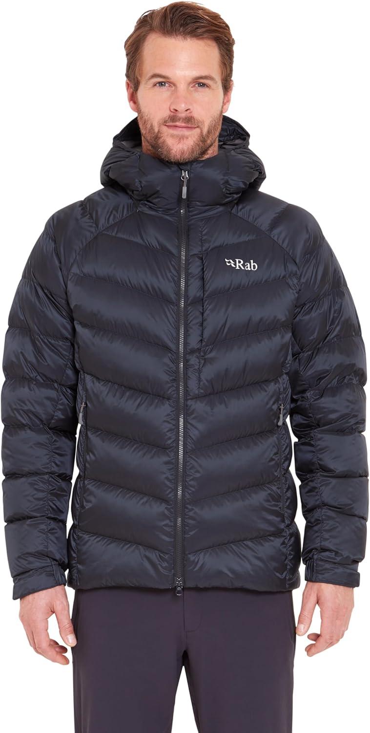 imageRab Mens Glaceon Pro Down Jacket Lightweight Down Coat for Hiking Climbing amp MountaineeringBeluga