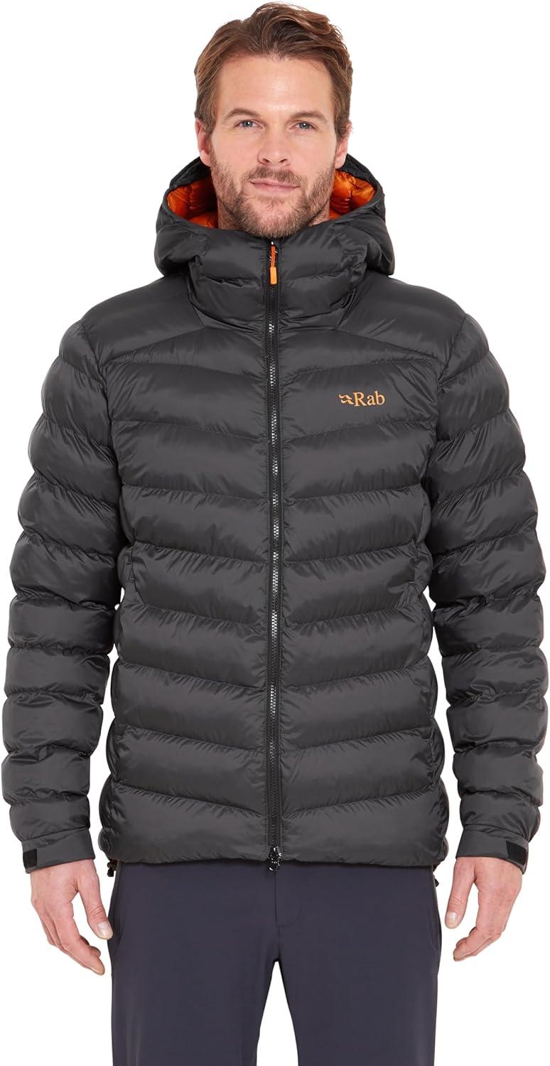 imageRab Mens Nebitron Pro Hooded Jacket Lightweight amp Insulated for Hiking amp MountainAnthracite