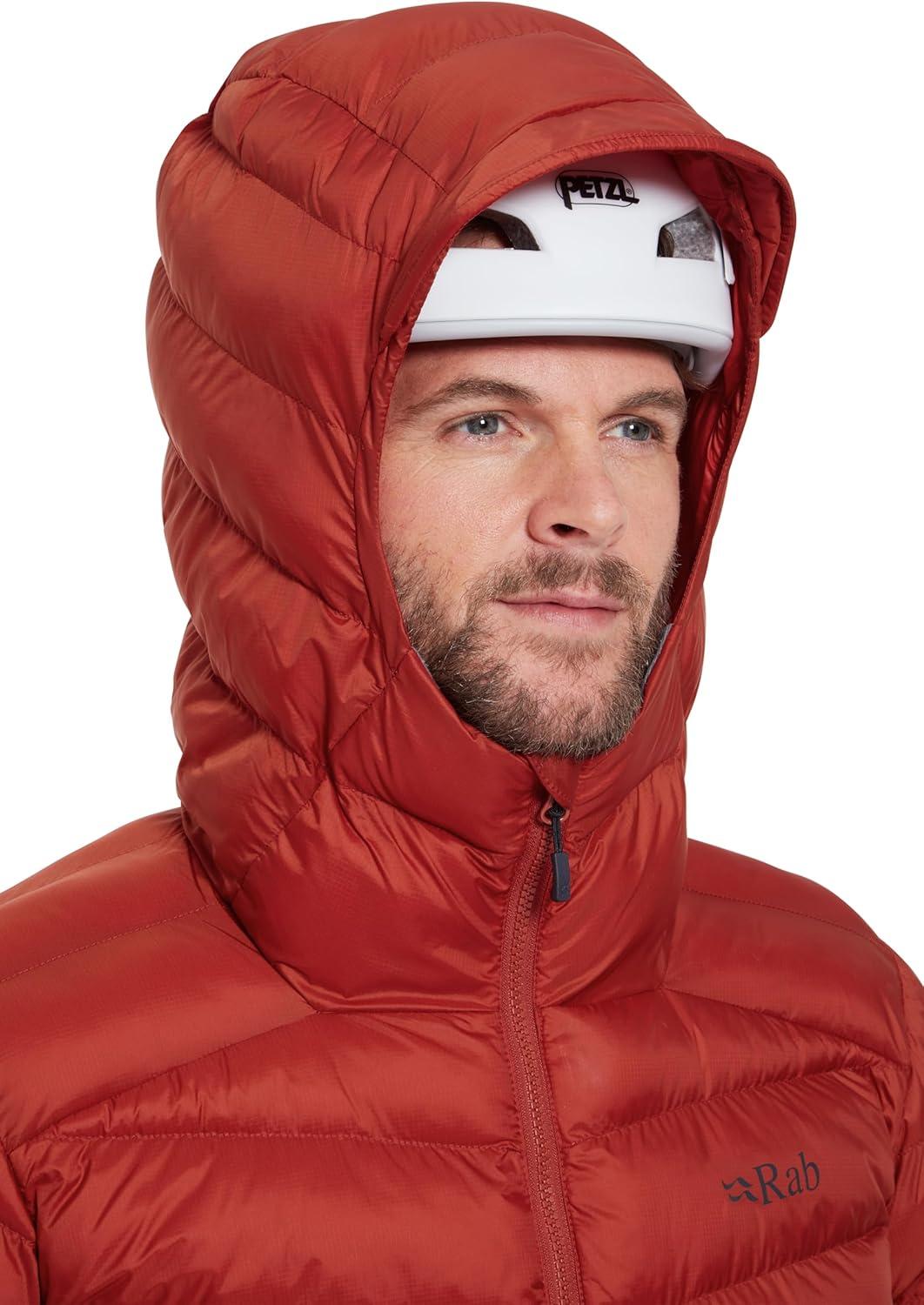 imageRab Mens Nebitron Pro Hooded Jacket Lightweight amp Insulated for Hiking amp MountainTuscan Red