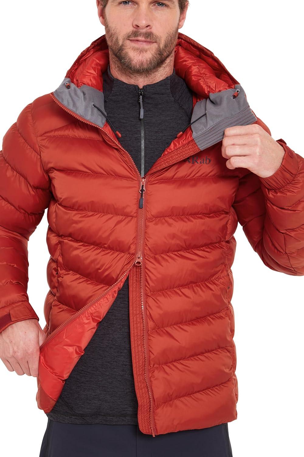 imageRab Mens Nebitron Pro Hooded Jacket Lightweight amp Insulated for Hiking amp MountainTuscan Red