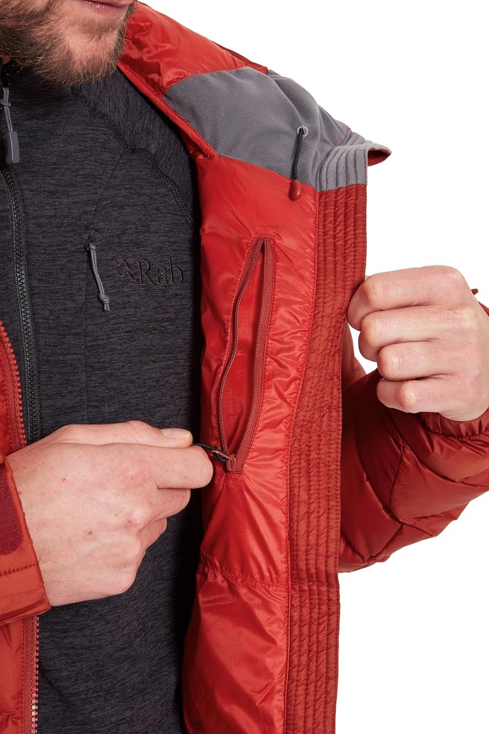 imageRab Mens Nebitron Pro Hooded Jacket Lightweight amp Insulated for Hiking amp MountainTuscan Red