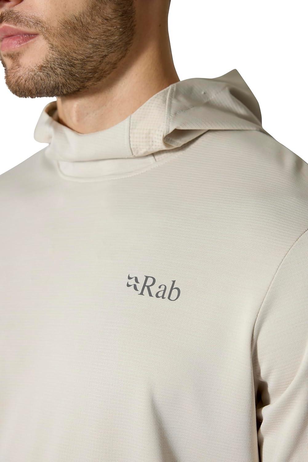 imageRab Mens Staden Hoody Lightweight Breathable Hooded Midlayer for Hiking amp ClimbingPebble