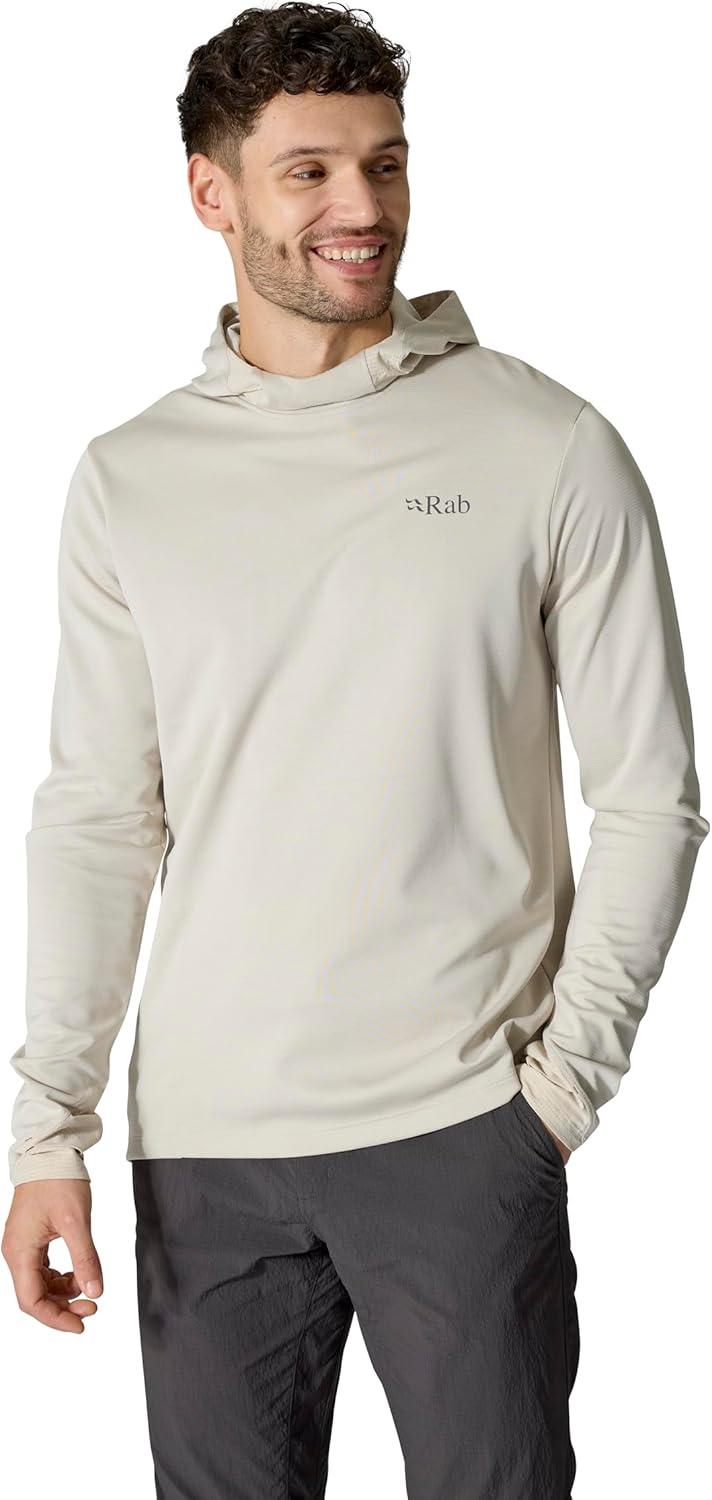 imageRab Mens Staden Hoody Lightweight Breathable Hooded Midlayer for Hiking amp ClimbingPebble