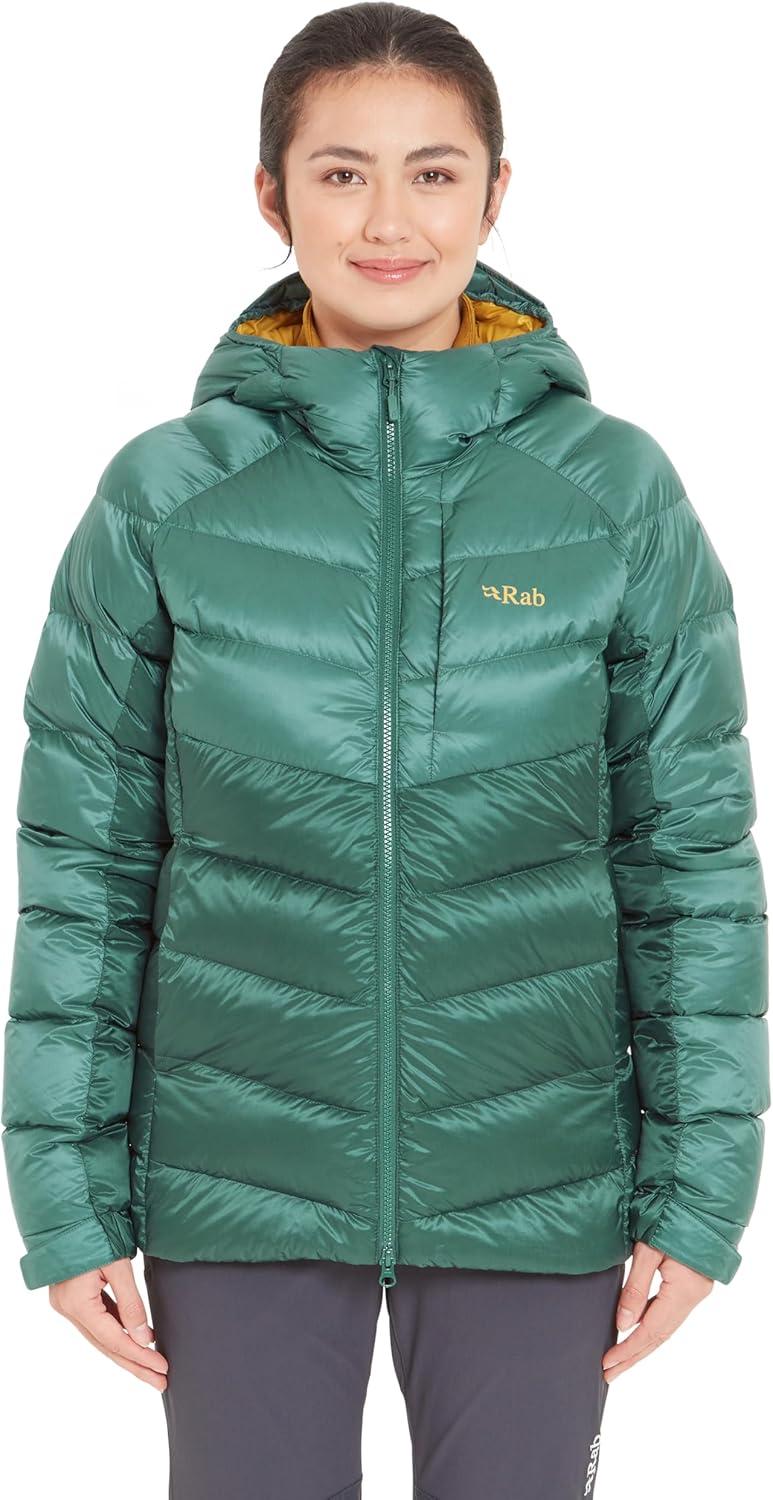 imageRab Womens Glaceon Pro Jacket Lightweight Down Coat for Hiking Climbing amp MountaineeringEucalyptusGreen Slate