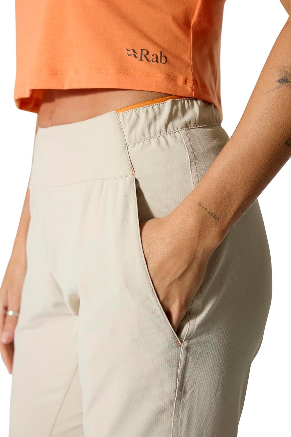 imageRab Womens Harpur Pants Lightweight Stretch Pants for Hiking amp ClimbingPebble