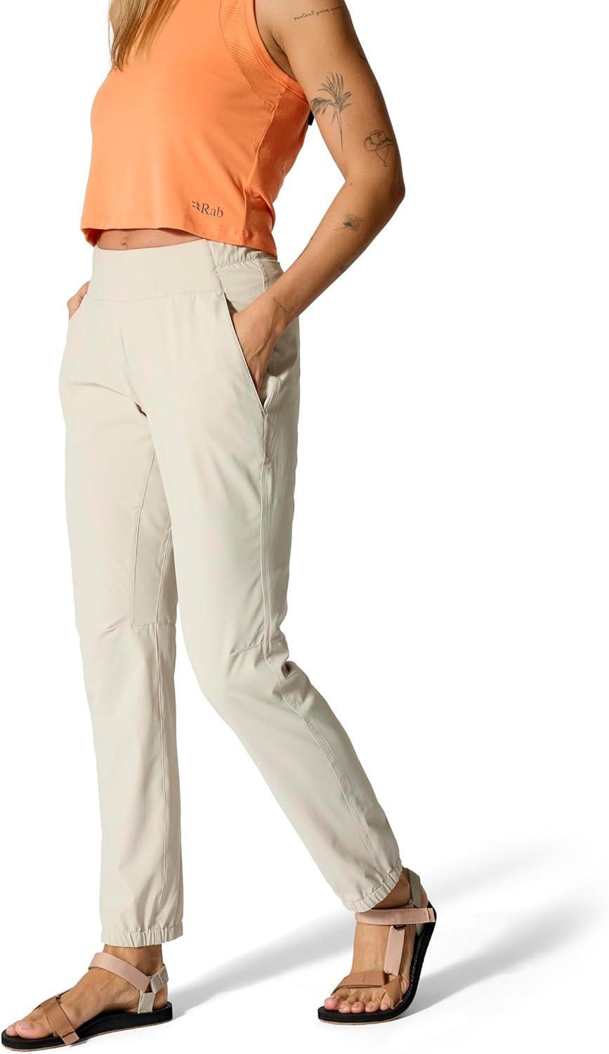 imageRab Womens Harpur Pants Lightweight Stretch Pants for Hiking amp ClimbingPebble