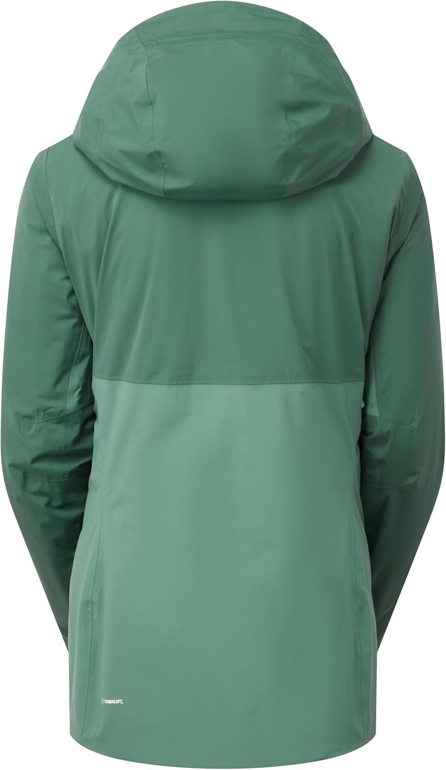 imageRab Womens Khroma Diffract Jacket Insulated Waterproof Ski Coat for Alpine amp Backcountry SkiingGreen SlateEucalyptus