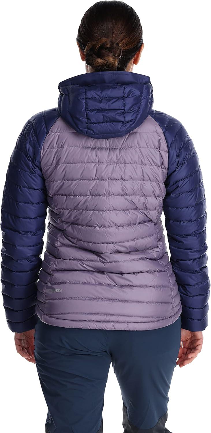 imageRab Womens Microlight Alpine 700Fill Down Hooded Puffer Jacket for Hiking amp SkiingPatriot BluePurple Sage